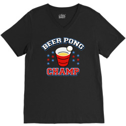 Beer Pong Champ V-Neck Tee | Artistshot