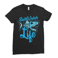 Saltwater Life Fishing Ladies Fitted T-shirt | Artistshot