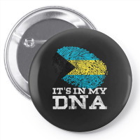 It's In My Dna Bahamian Gifts Fingerprint Proud Bahamas Flag Pin-back Button | Artistshot