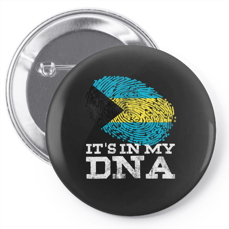 It's In My Dna Bahamian Gifts Fingerprint Proud Bahamas Flag Pin-back button by cm-arts | Artistshot