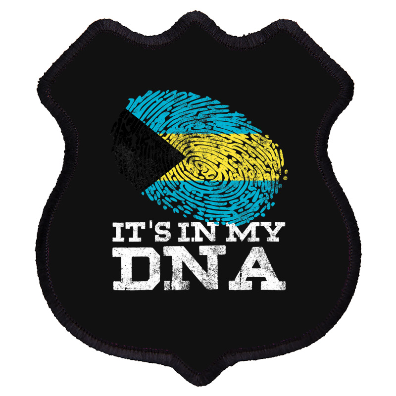 It's In My Dna Bahamian Gifts Fingerprint Proud Bahamas Flag Shield Patch by cm-arts | Artistshot