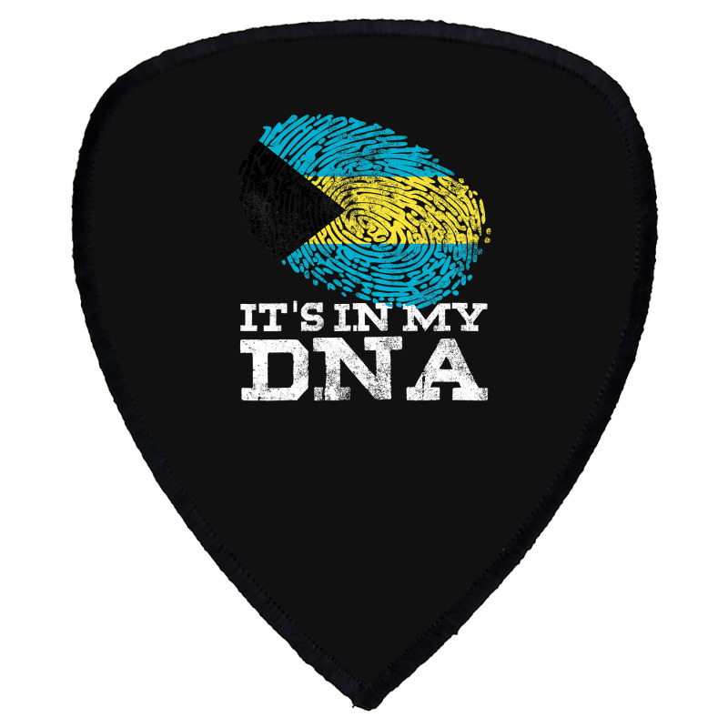 It's In My Dna Bahamian Gifts Fingerprint Proud Bahamas Flag Shield S Patch by cm-arts | Artistshot