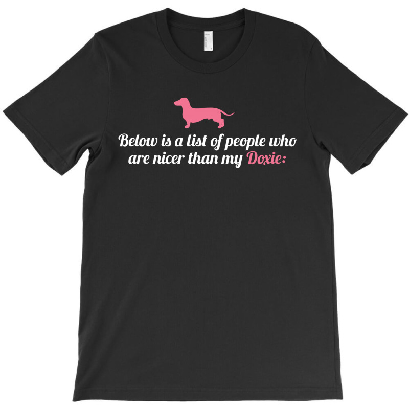 Below Is List Of People Who Are Nicer Than My Doxiet T-shirt | Artistshot