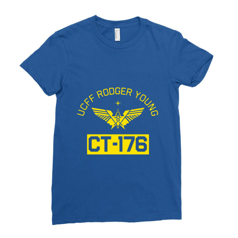 Rodger Young Ct 176   Starship Troopers Ladies Fitted T-Shirt by arthubnco | Artistshot