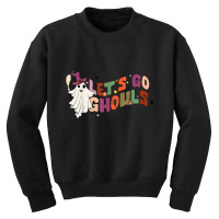 Lets Go Ghouls Boo Witch Retro Halloween Spooky Season Youth Sweatshirt | Artistshot