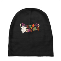 Lets Go Ghouls Boo Witch Retro Halloween Spooky Season Baby Beanies | Artistshot