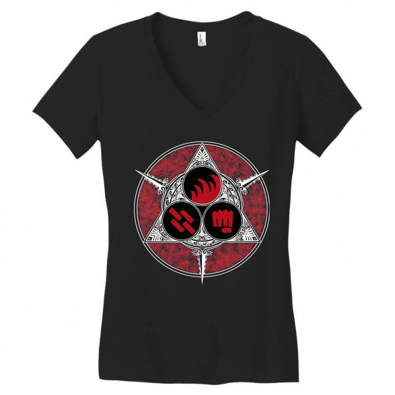 Vampire The Masquerade Disciplines Oblivion, Dominate, Potence - Sunwe Women's V-Neck T-Shirt by LembckeAleeya | Artistshot