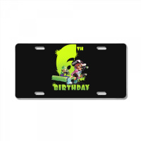 Splatoon Inkling 6th Birthday Green Splatter Portrait License Plate | Artistshot