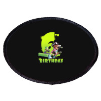 Splatoon Inkling 6th Birthday Green Splatter Portrait Oval Patch | Artistshot