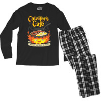 Calcifer's Cafe May All Your Bacon & Eggs Be Crispy Cooking Men's Long Sleeve Pajama Set | Artistshot