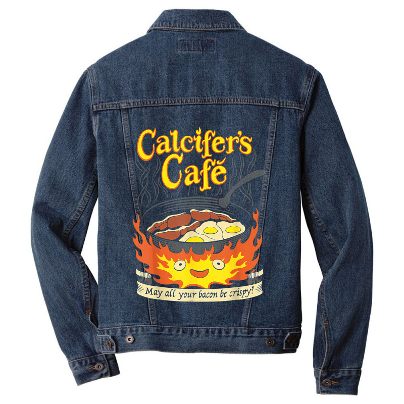 Calcifer's Cafe May All Your Bacon & Eggs Be Crispy Cooking Men Denim Jacket by cm-arts | Artistshot