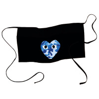 Heart With Eyes Blue Camo Waist Apron | Artistshot