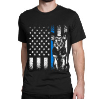 Thin Blue Line American Flag Police K9 Dog Balinese Malinois Classic T-shirt | Artistshot