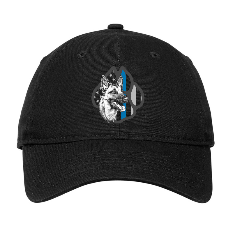 Thin Blue Line Flag Belgian Malinois Police Dog Paw Hoodie Adjustable Cap by LorettaSharron | Artistshot