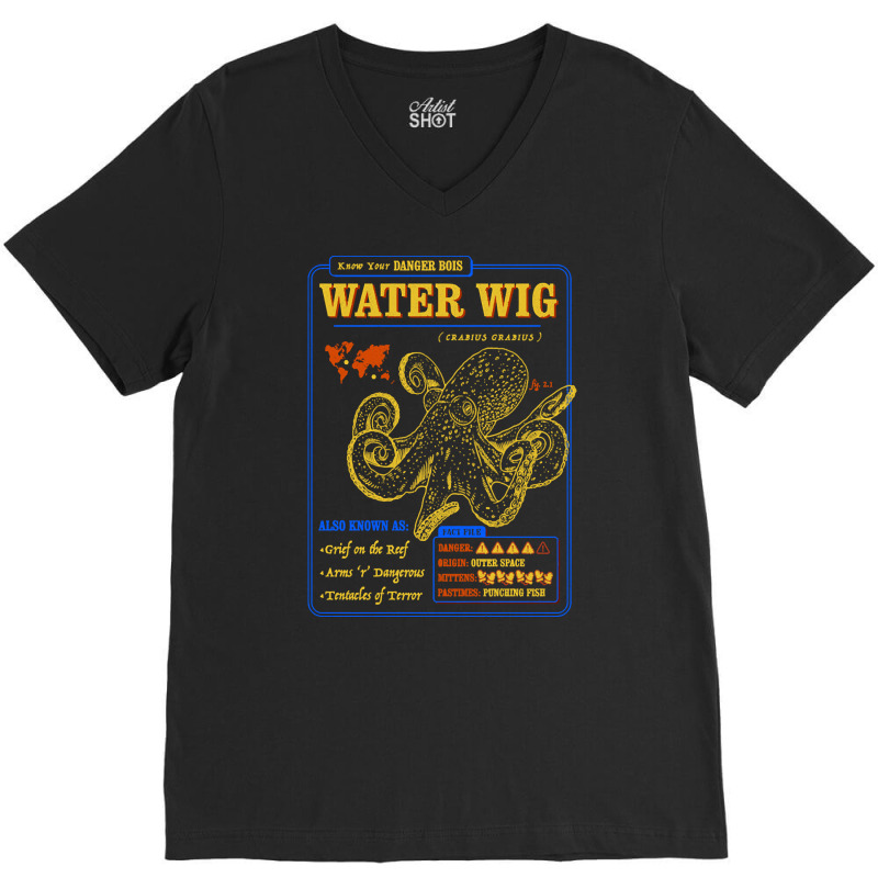 Water Wig, Funny Octopus Fact File, Water Wig Art, Water Wig Vinatge,  V-neck Tee | Artistshot