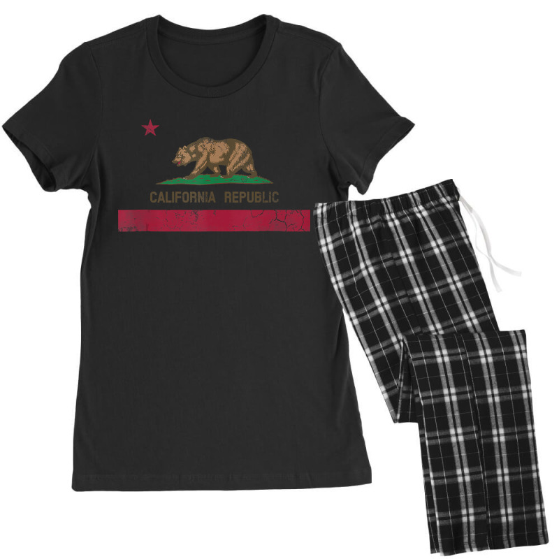 California Republic Flag State Vintage Fade Women's Pajamas Set by cm-arts | Artistshot