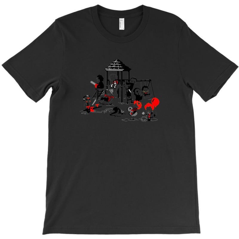 Horror Playground Children In Scary Movie Character Costumes T-shirt | Artistshot