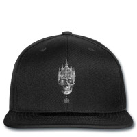 The King Skull And Crown Memento Mori Occult Sacred Geometry Printed Hat | Artistshot