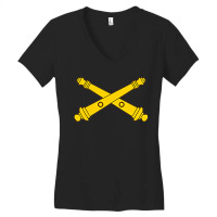 Army Field Artillery Branch Military Veteran Morale Women's V-neck T-shirt | Artistshot