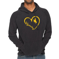 Wyoming Cowboys Heart Team Name - Apparel Vintage Hoodie | Artistshot