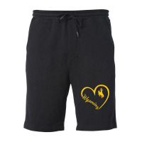 Wyoming Cowboys Heart Team Name - Apparel Fleece Short | Artistshot