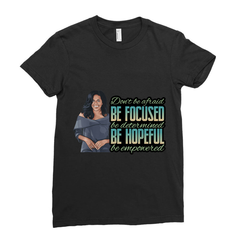 Black History Month Michelle Obama President's Day Women Painting Ladies Fitted T-Shirt by TyrellDesign | Artistshot