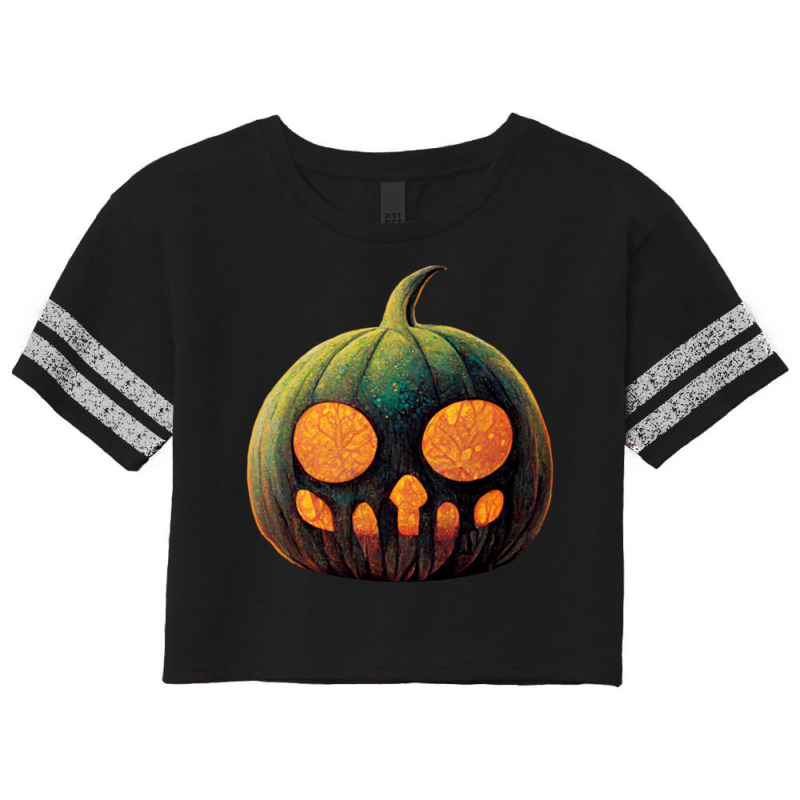 Spooky Typical Halloween Pumpkin Scorecard Crop Tee by TaylorMargaretMiscoe | Artistshot