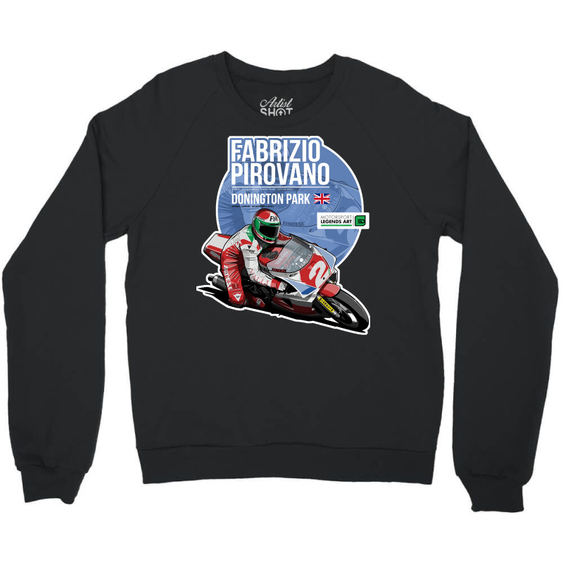 Fabrizio Pirovano, 1989 Donington Park, The Fabrizio Pirovano, Fabrizi Crewneck Sweatshirt by SHOPADJE | Artistshot