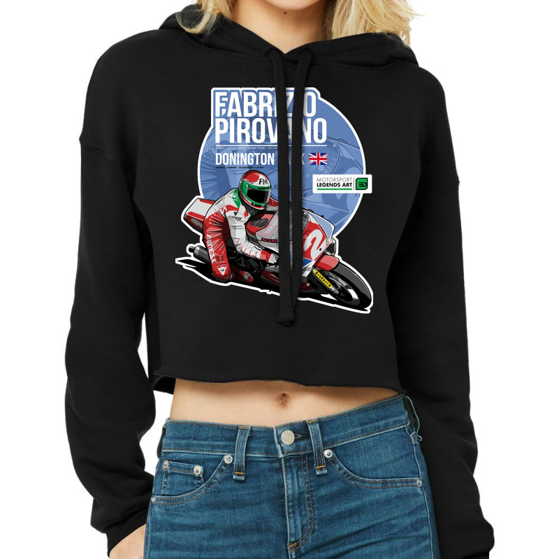 Fabrizio Pirovano, 1989 Donington Park, The Fabrizio Pirovano, Fabrizi Cropped Hoodie by SHOPADJE | Artistshot