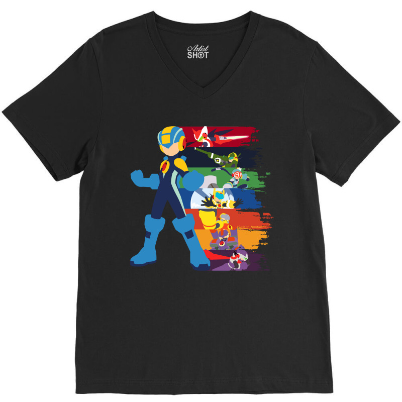 Mens Best Japanese Mega Video Man Games Gift Movie Fans V-Neck Tee by ArtistBrian | Artistshot