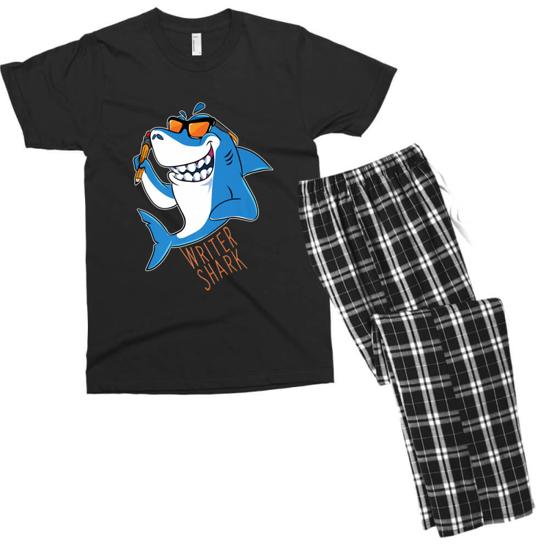 Writer Shark Penning Great Novel Sea Animal Men's T-shirt Pajama Set by LembckeAleeya | Artistshot