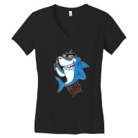 Writer Shark Penning Great Novel Sea Animal Women's V-neck T-shirt | Artistshot