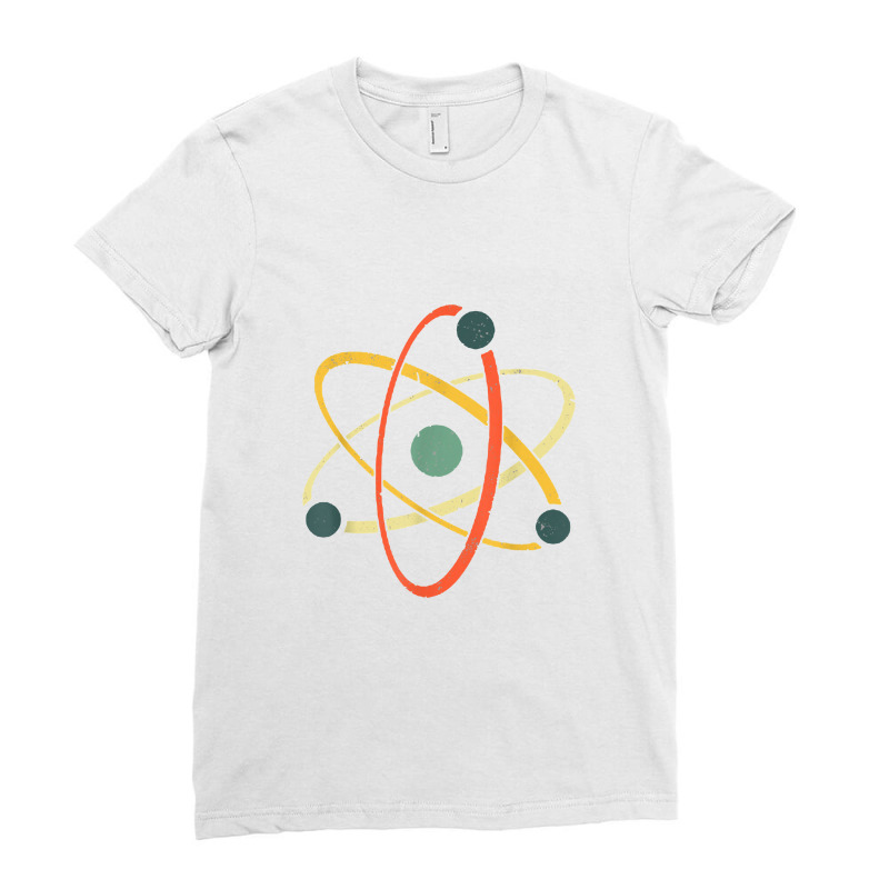 Cool Atom Art Men Women Biology Physics Chemistry Teacher Ladies Fitted T-Shirt by cm-arts | Artistshot