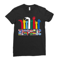 Asl Language Countries Flags Latinx Hispanic Heritage Month Sweatshirt Ladies Fitted T-shirt | Artistshot