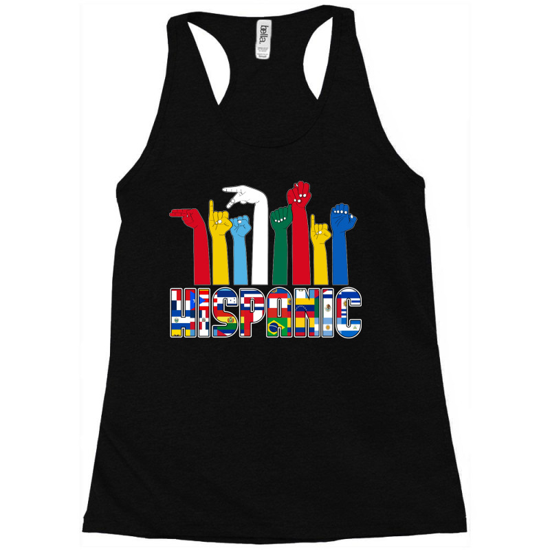 Asl Language Countries Flags Latinx Hispanic Heritage Month Sweatshirt Racerback Tank by cm-arts | Artistshot