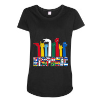 Asl Language Countries Flags Latinx Hispanic Heritage Month Sweatshirt Maternity Scoop Neck T-shirt | Artistshot