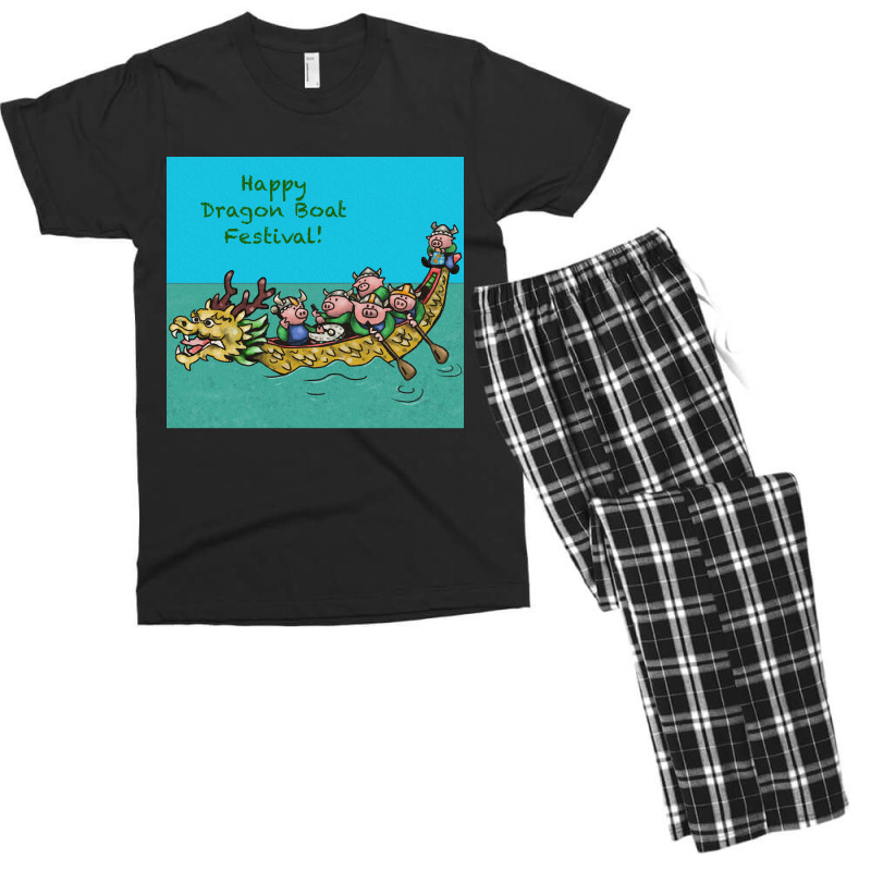 Piggy Small And Friends Dragon Boat Festival Classic Men's T-shirt Pajama Set by cm-arts | Artistshot