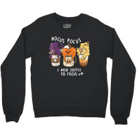 Hocus Pocus I Need Coffee To Focus Halloween Teacher Womens Crewneck Sweatshirt | Artistshot