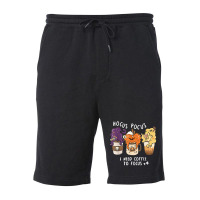 Hocus Pocus I Need Coffee To Focus Halloween Teacher Womens Fleece Short | Artistshot