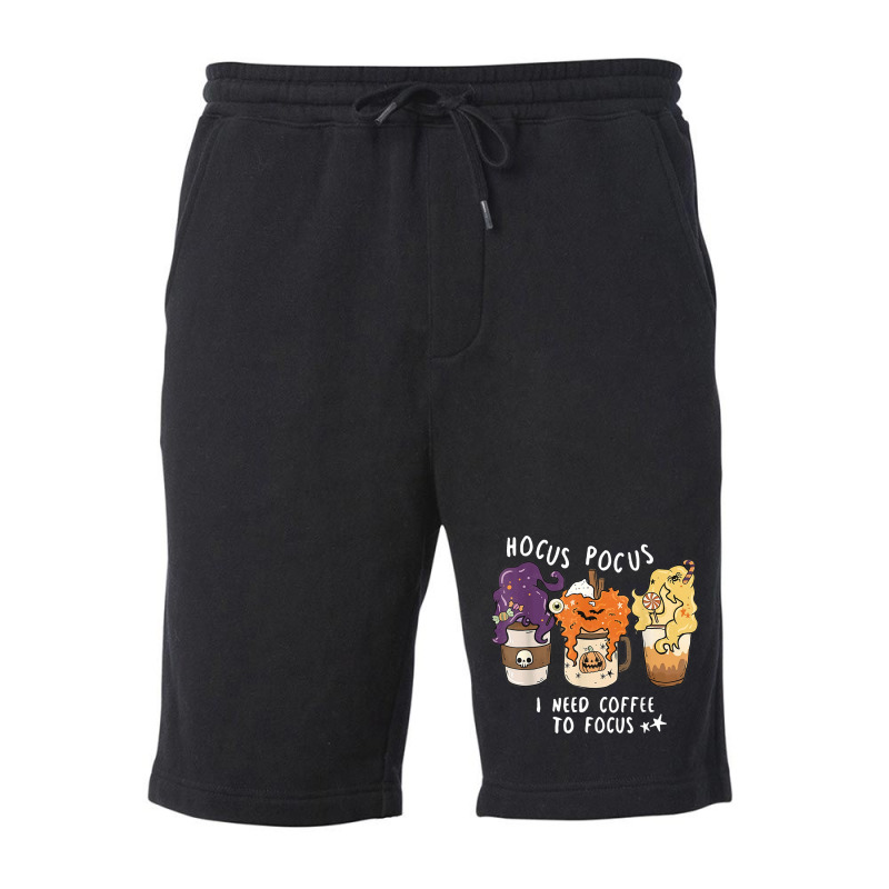 Hocus Pocus I Need Coffee To Focus Halloween Teacher Womens Fleece Short | Artistshot