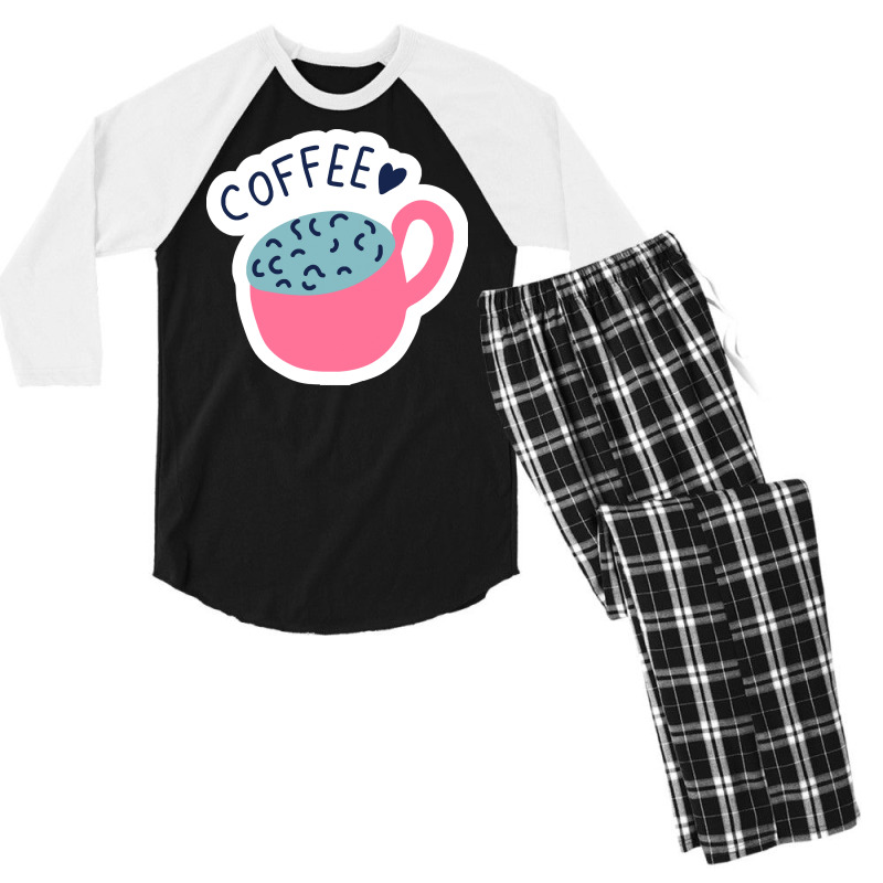 Less Stress More Coffee T  Shirtless Stress More Coff T  Shirt Men's 3/4 Sleeve Pajama Set | Artistshot