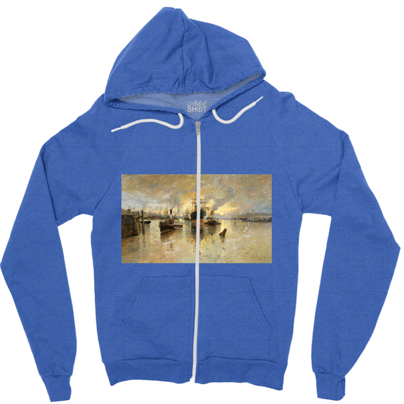 Glasgow Harbour Zipper Hoodie | Artistshot