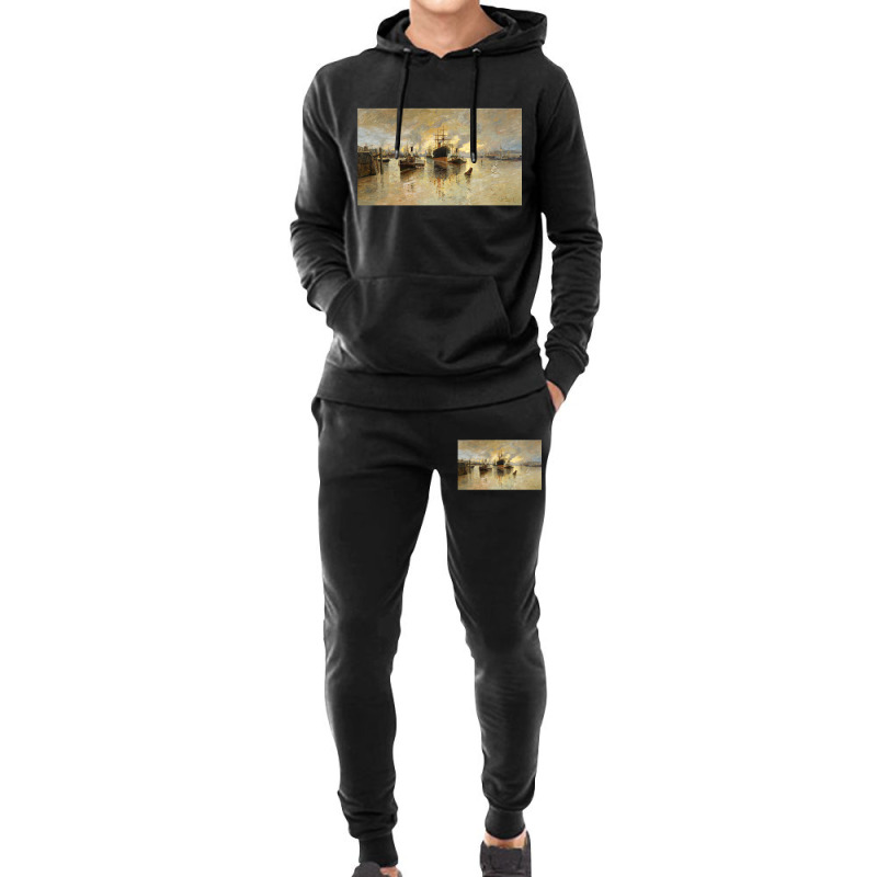 Glasgow Harbour Hoodie & Jogger Set | Artistshot