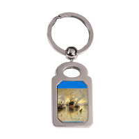 Glasgow Harbour Silver Rectangle Keychain | Artistshot