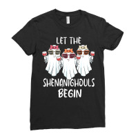 Let Shenanighouls Begin Shenanigans Ghost Halloween Women Ladies Fitted T-shirt | Artistshot