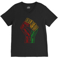 Inspiring Black Leaders Power Fishand Black History Month Video Games  V-neck Tee | Artistshot