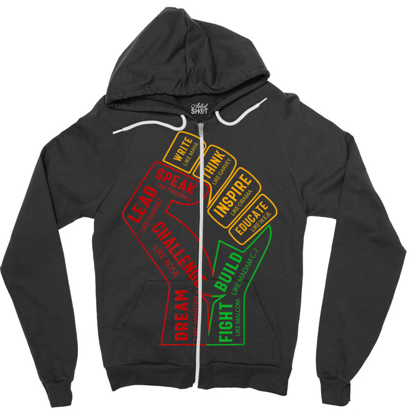 Inspiring Black Leaders Power Fishand Black History Month Video Games  Zipper Hoodie by RoyDesign | Artistshot