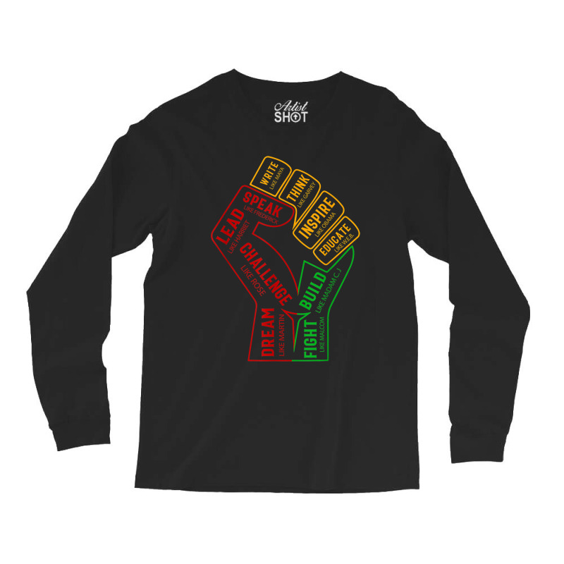 Inspiring Black Leaders Power Fishand Black History Month Video Games  Long Sleeve Shirts by RoyDesign | Artistshot