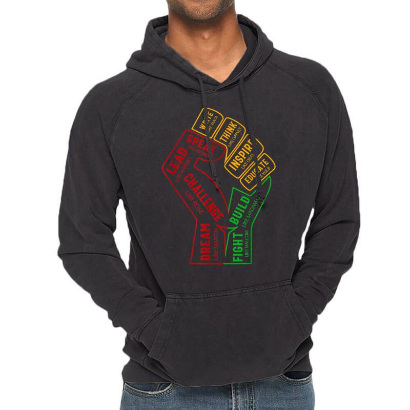 Inspiring Black Leaders Power Fishand Black History Month Video Games  Vintage Hoodie by RoyDesign | Artistshot