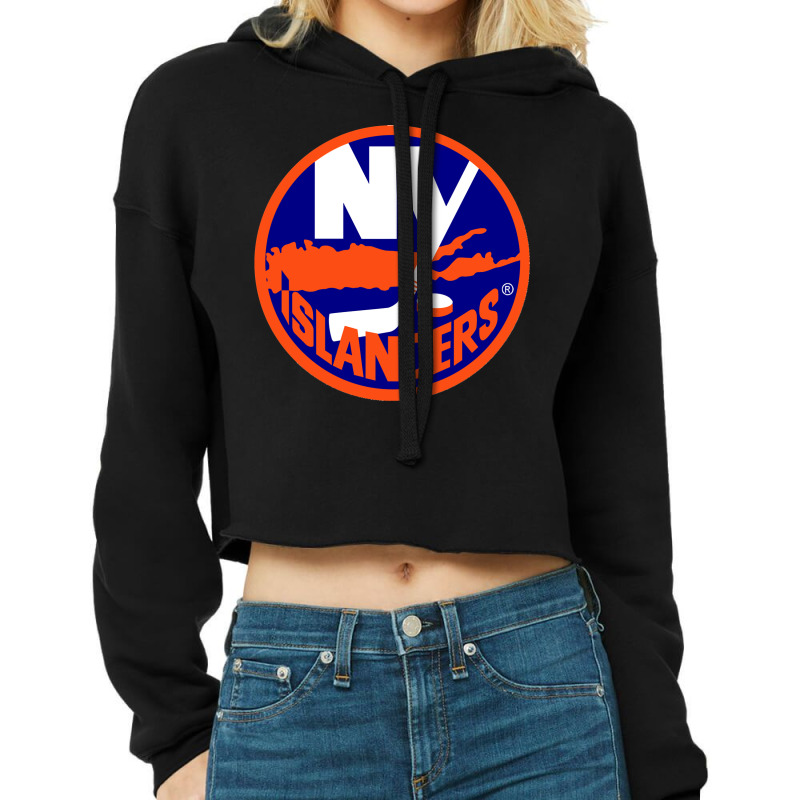 Islanders New Merch Cropped Hoodie by cm-arts | Artistshot